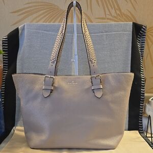 Kate Spade Beige Tote Bag with Braided Handles